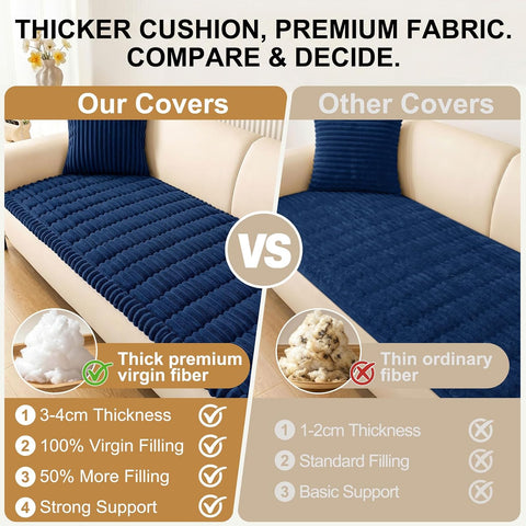 Smiry Couch Cover for Dogs, Non Slip Washable Sofa Protector for Pets