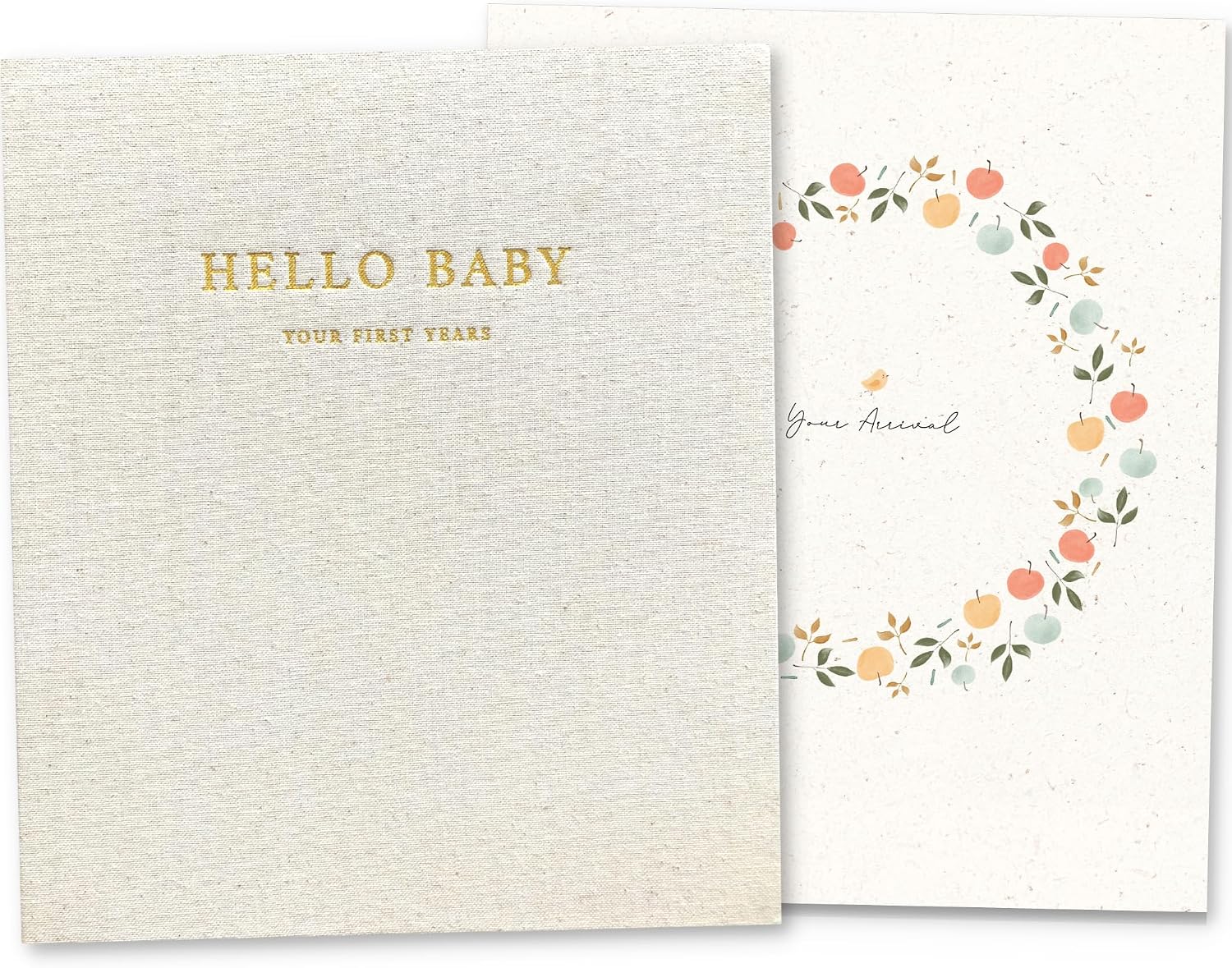 Peachly Baby Book for Girl - First Year Memory Book Keepsake - Clementine