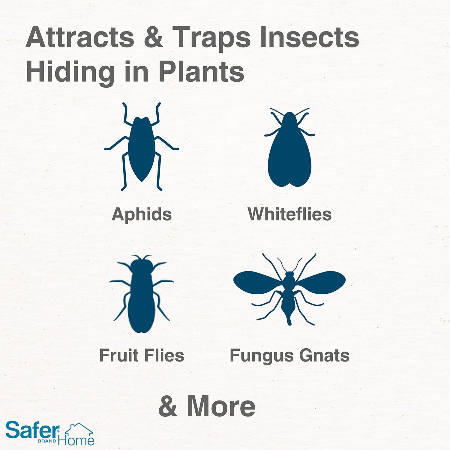 Safer Brand Home SH5026-3SR Houseplant Sticky Stake Insect Traps for Indoor Plants - 48 Traps Included - Controls Aphids, Whiteflies, Fruit Flies, Fungus Gnats, and Other Insects