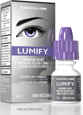 Lumify Redness Relief Eye Drops, Whiter & Brighter Looking Eyes, 0.08 oz