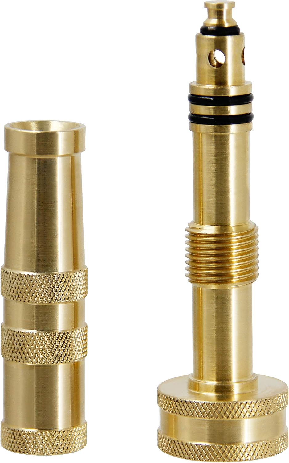Twinkle Star Heavy-Duty Brass Adjustable Twist Hose Nozzle, 2 Pcs