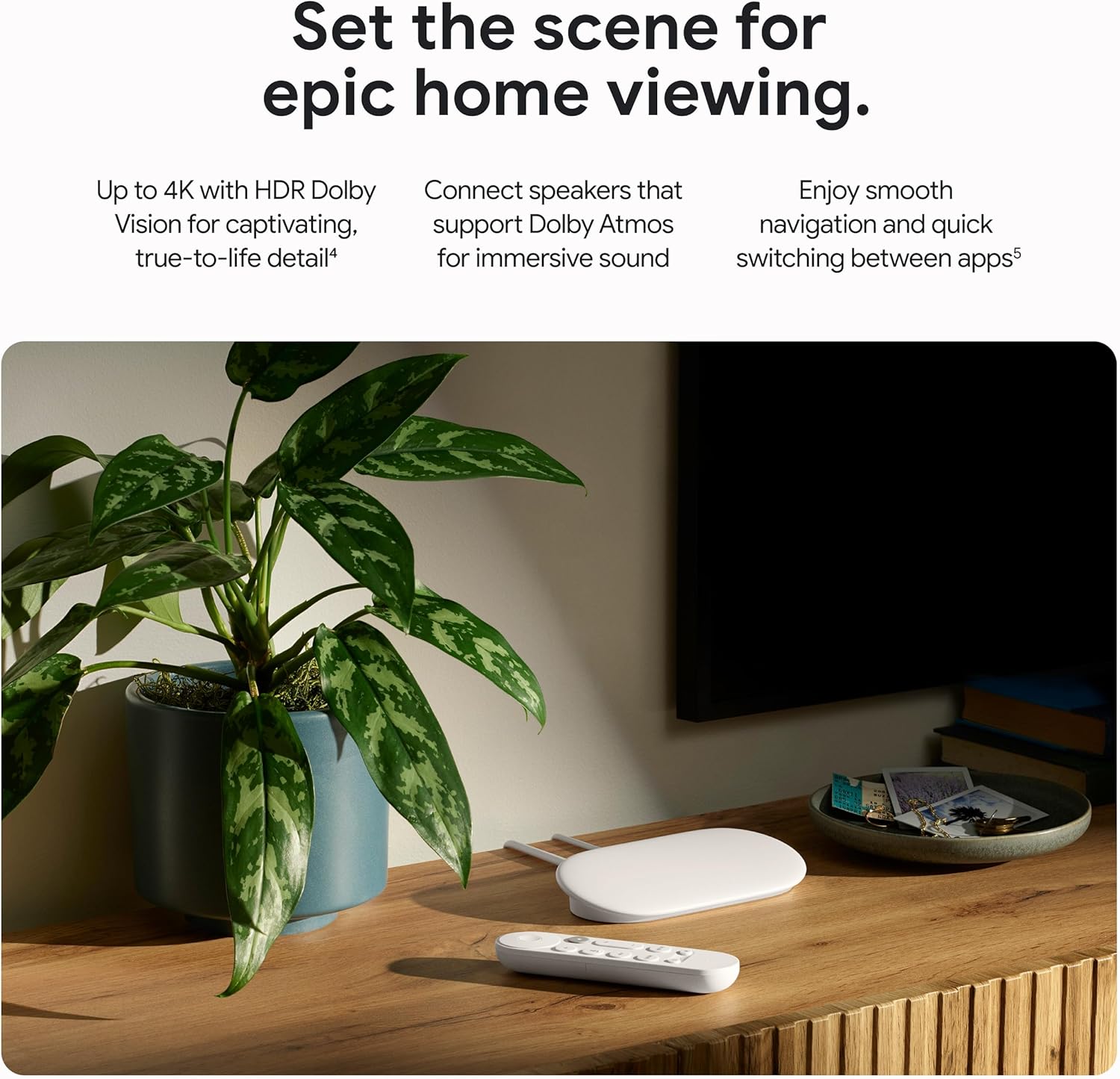 Google TV Streamer 4K - Fast Streaming Entertainment on Your Device with Voice Search Remote - Watch Movies, Shows, Live, and Netflix in HDR - Smart Home Control - 32 GB of Storage - Hazel