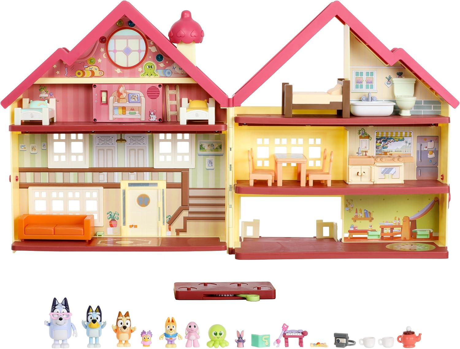 Bluey XL House Playset, Interactive Lights, Sounds & Dance Floor