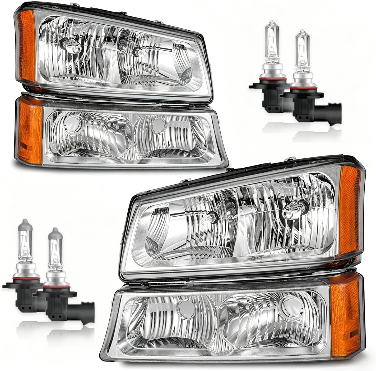 Halogen Headlights for 2003-2007 Chevy Silverado 1500 2500 3500