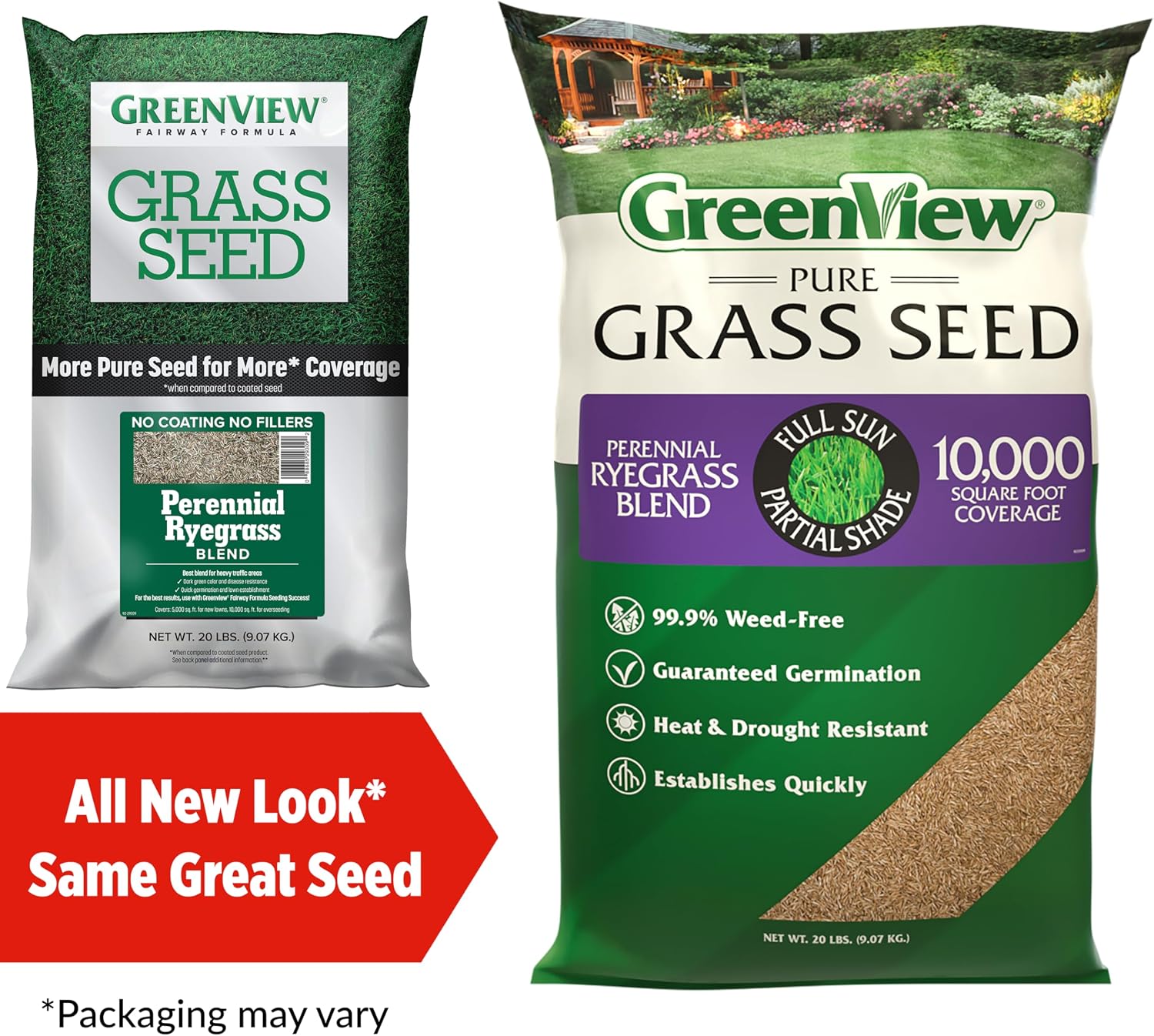GreenView Pure Grass Seed Perennial Ryegrass Blend, 20 lb. Bag