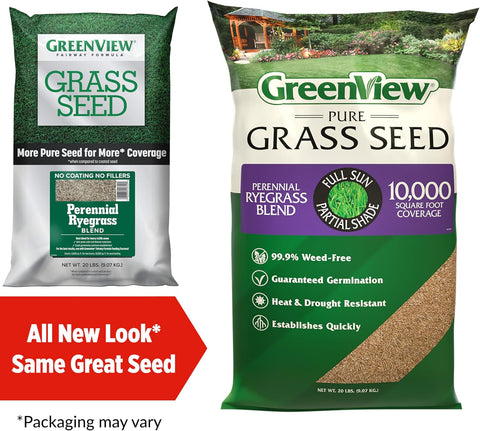 GreenView Pure Grass Seed Perennial Ryegrass Blend, 20 lb. Bag