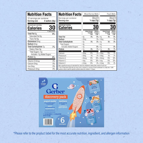 Gerber Stage 3 Baby Snacks Discovery Variety Pack, 6 Pack