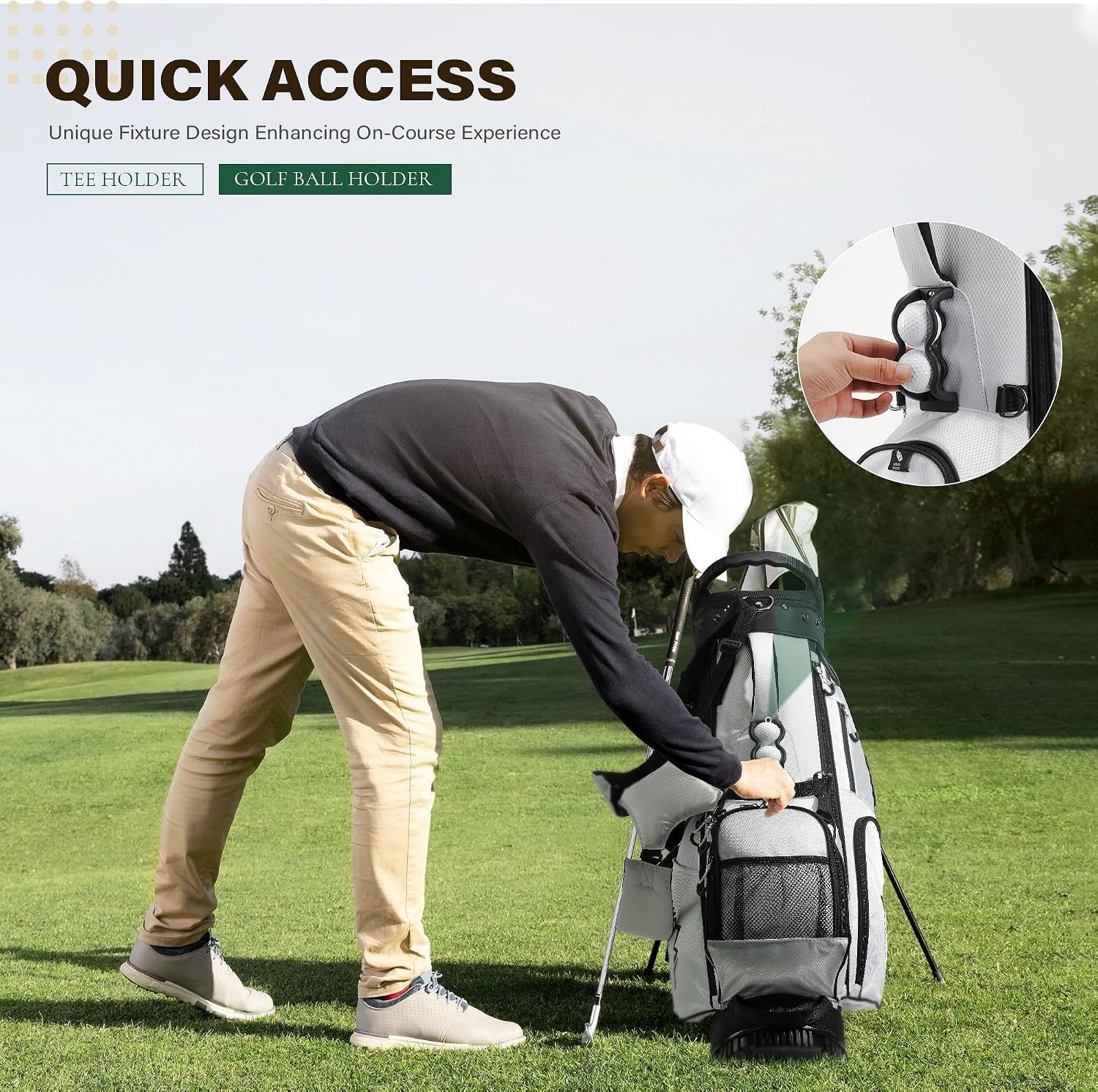 uniHimal Lightweight 7-Way Golf Stand Bag for Men & Women