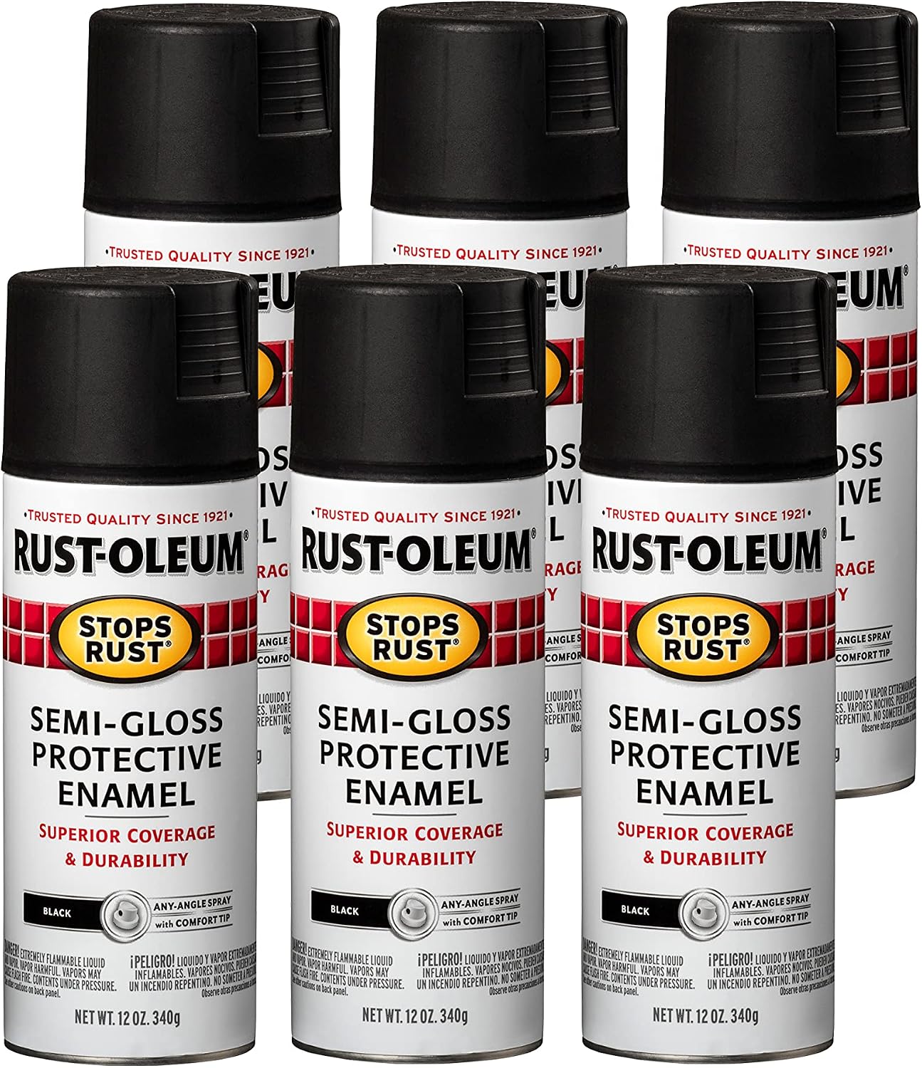 Rust-Oleum Stops Rust Spray Paint, Semi-Gloss Black