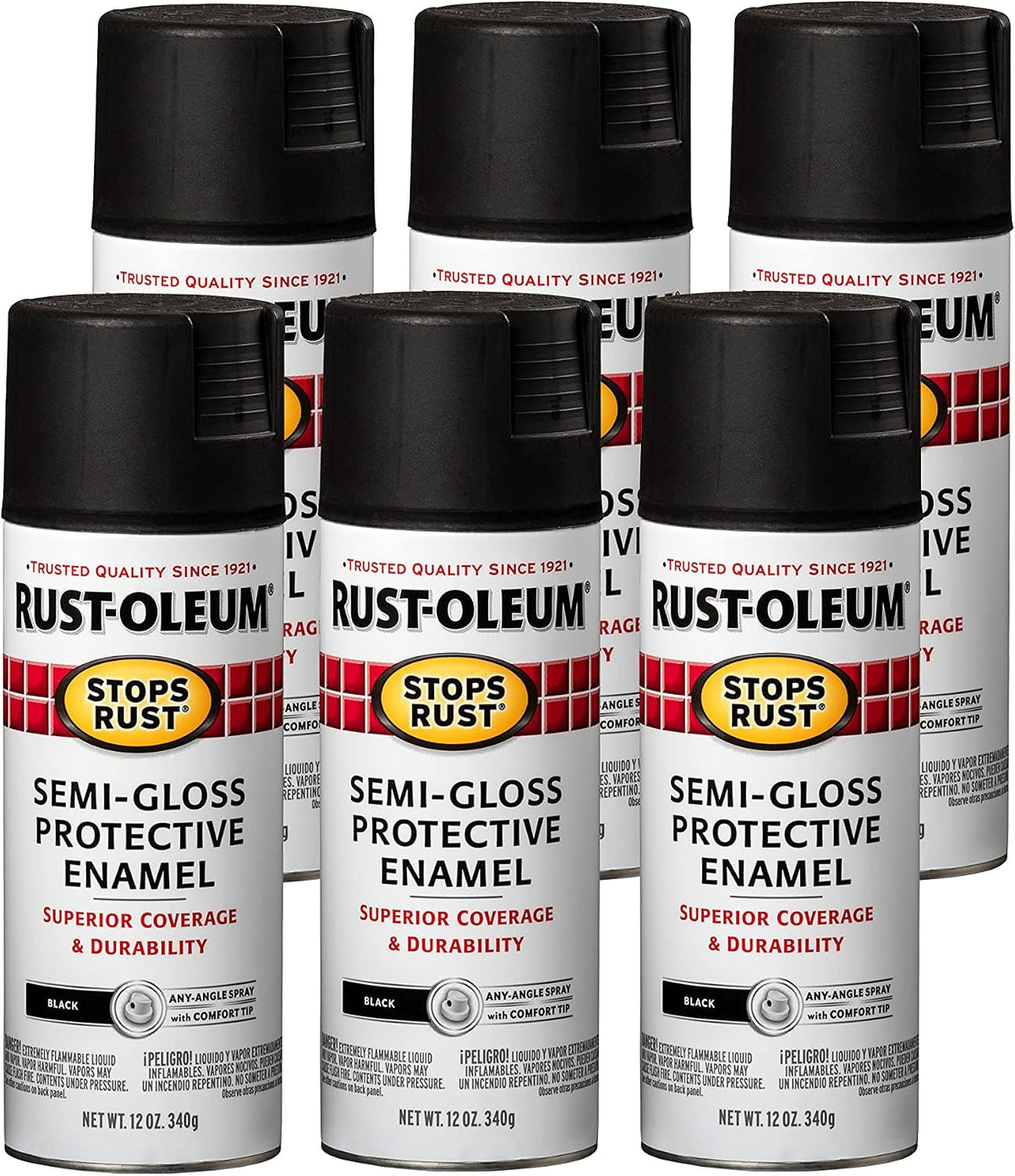 Rust-Oleum Stops Rust Spray Paint, Semi-Gloss Black