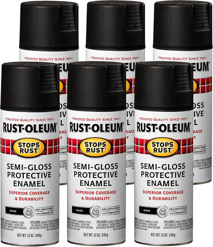 Rust-Oleum Stops Rust Spray Paint, Semi-Gloss Black