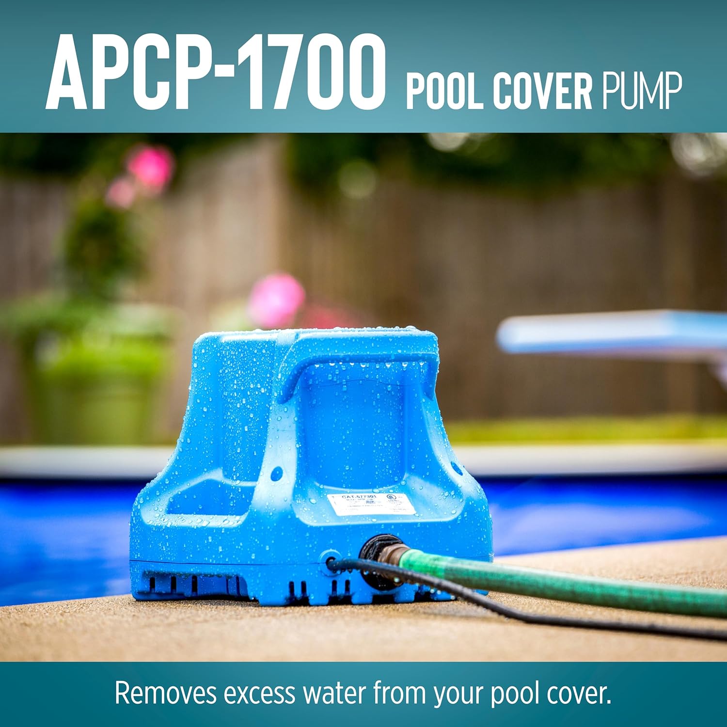 Little Giant APCP-1700 1/3 HP, 1745 GPH Automatic Pool Cover Pump, 25' Cord