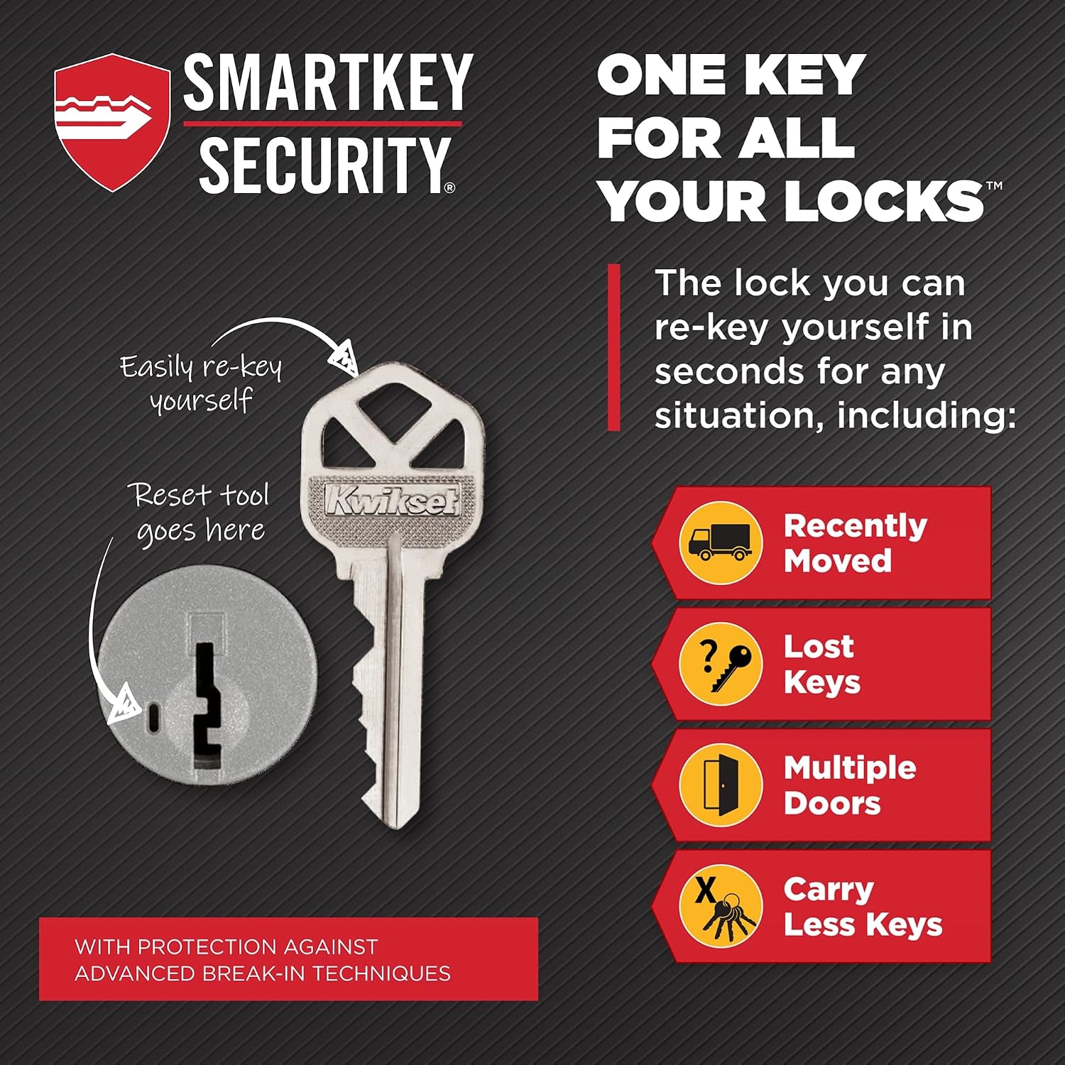 Kwikset CP815PTHXTNL-15 Clear Pack Prescott Passage Handleset with Tustin Lever Trim with No Deadbolt with RCAL Latch and RCS Strike Satin Nickel Finish
