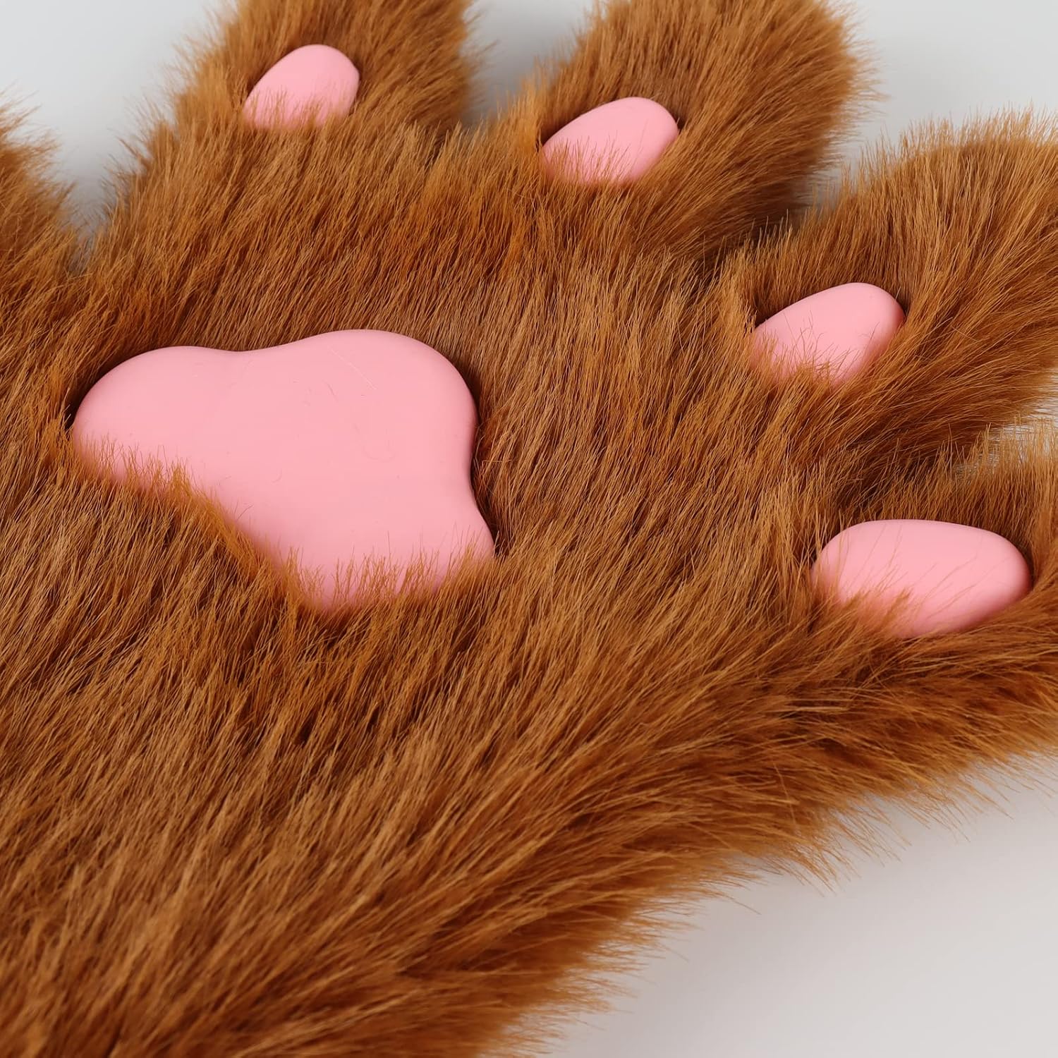 HAOAN Wolf Fox Tail Clip Ears and Gloves Set Halloween Christmas Party Costume for Women
