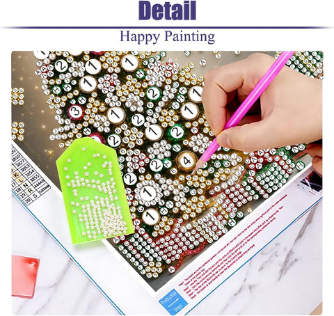 JFYHAB 5D Diamond Pearl Painting Kits for Adults Christmas Tree, Special Shape Diamond Art Kits for Christmas Tree,DIY Diamonds Art Pearl Painting for Home Walls Decoration 12 x 12 inch