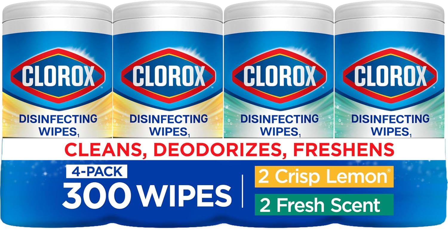 Clorox Disinfecting Wipes Back to School Variety Pack, 75 Count Each, Pack of 4 (Package May Vary)
