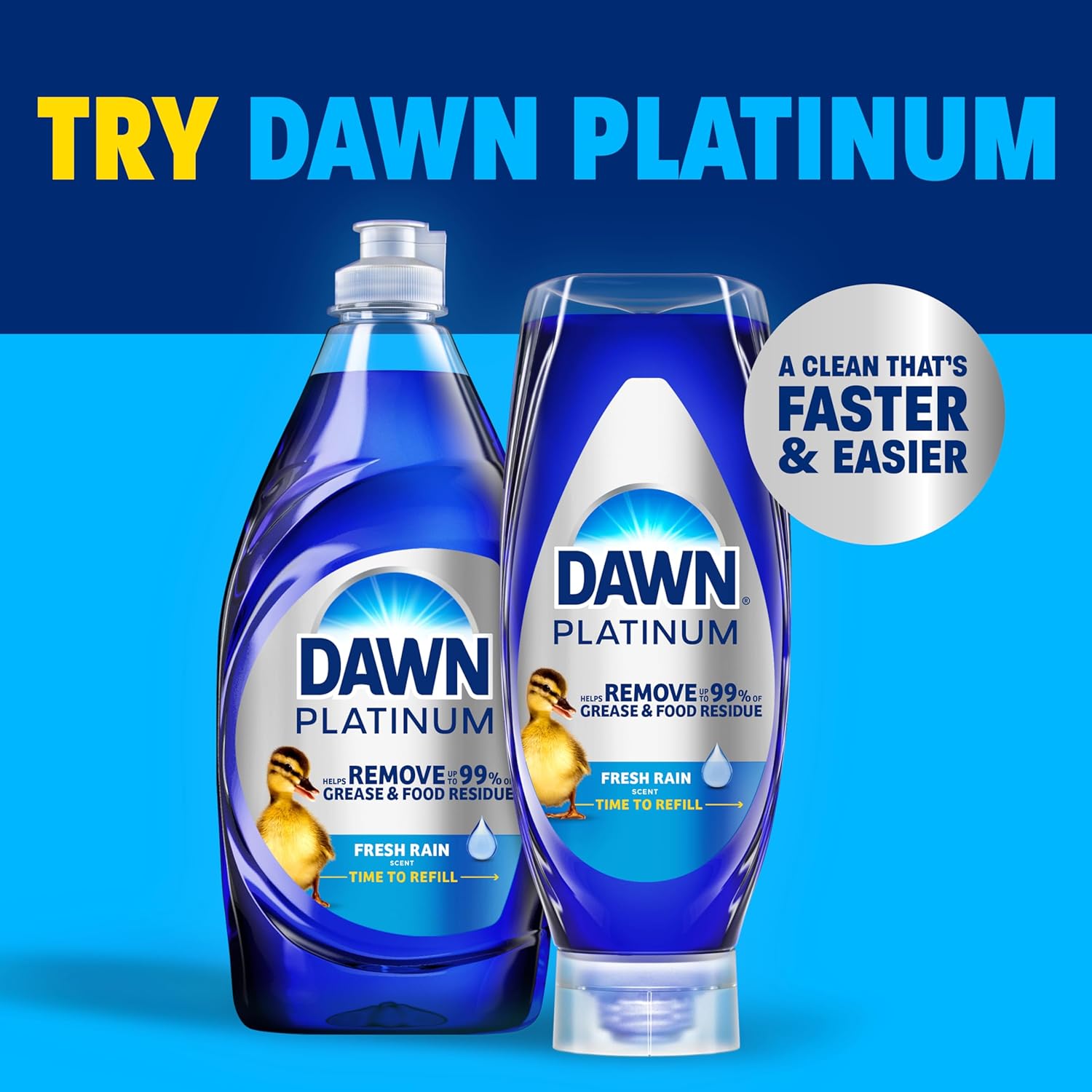 Dawn Ultra Dish Soap Refill Jug, Large Size Original Blue Liquid Dishwashing Detergent, Powerful Dish Soap for Grease, 51.5 oz