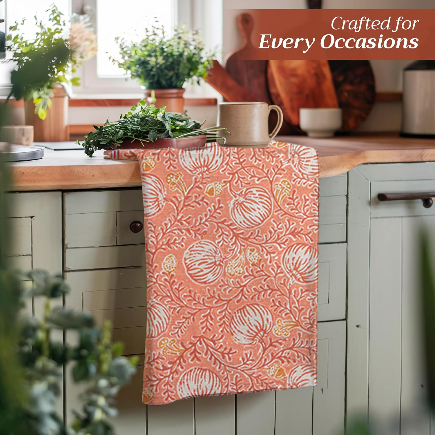 Maison d' Hermine Kitchen Towels Set of 3 Reusable 100% Cotton 27.50" x 20"