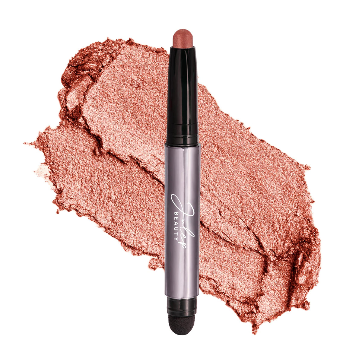 Julep Eyeshadow 101 Crème-to-Powder Waterproof Eyeshadow Stick – Flame Shimmer – Long-Lasting, Crease-Proof, Warm Orange Toned Shimmer Cream Eyeshadow with Built-in Smudger