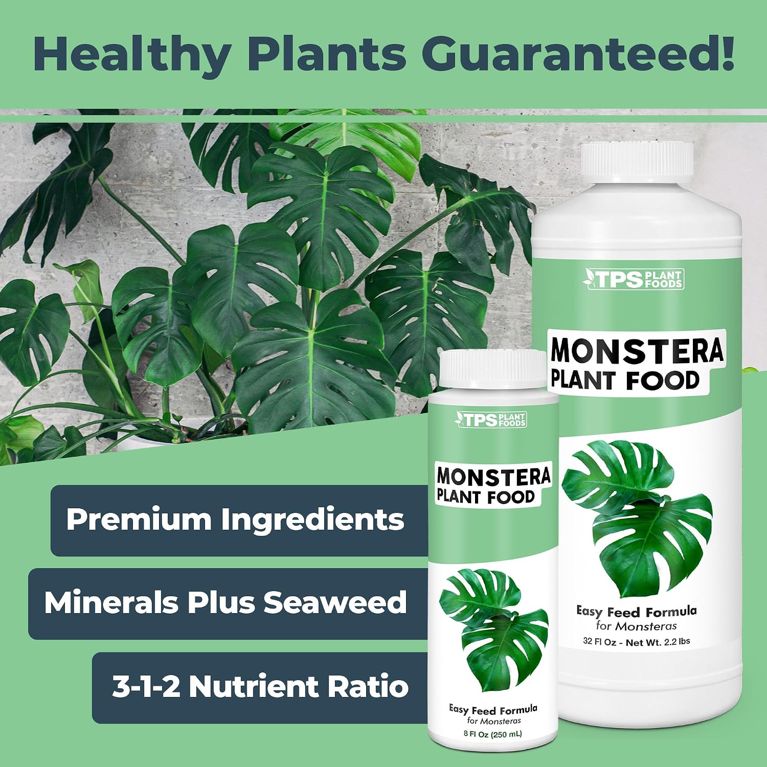 Monstera Plant Food - Liquid Fertilizer for Bigger, Healthier Leaves, 8 oz