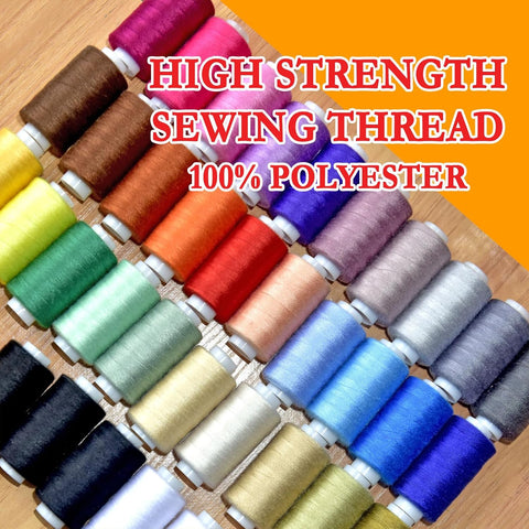 All Purpose Sewing Thread-2 Spools of Hand Polyester Sewing Thread for Sewing Machine for Hand and Machine Sewing(Medium Yellow, 2 spools)