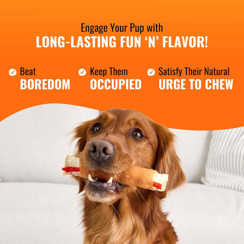 Good 'n' Fun Ribs Long-Lasting Dog Treat Made With Real Protein, 12 oz