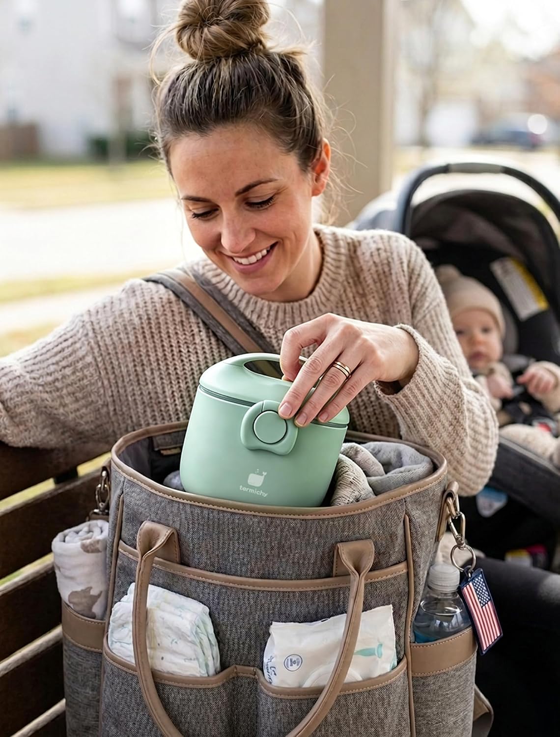Termichy Baby Formula Dispenser On the Go: Portable Container with Scoop