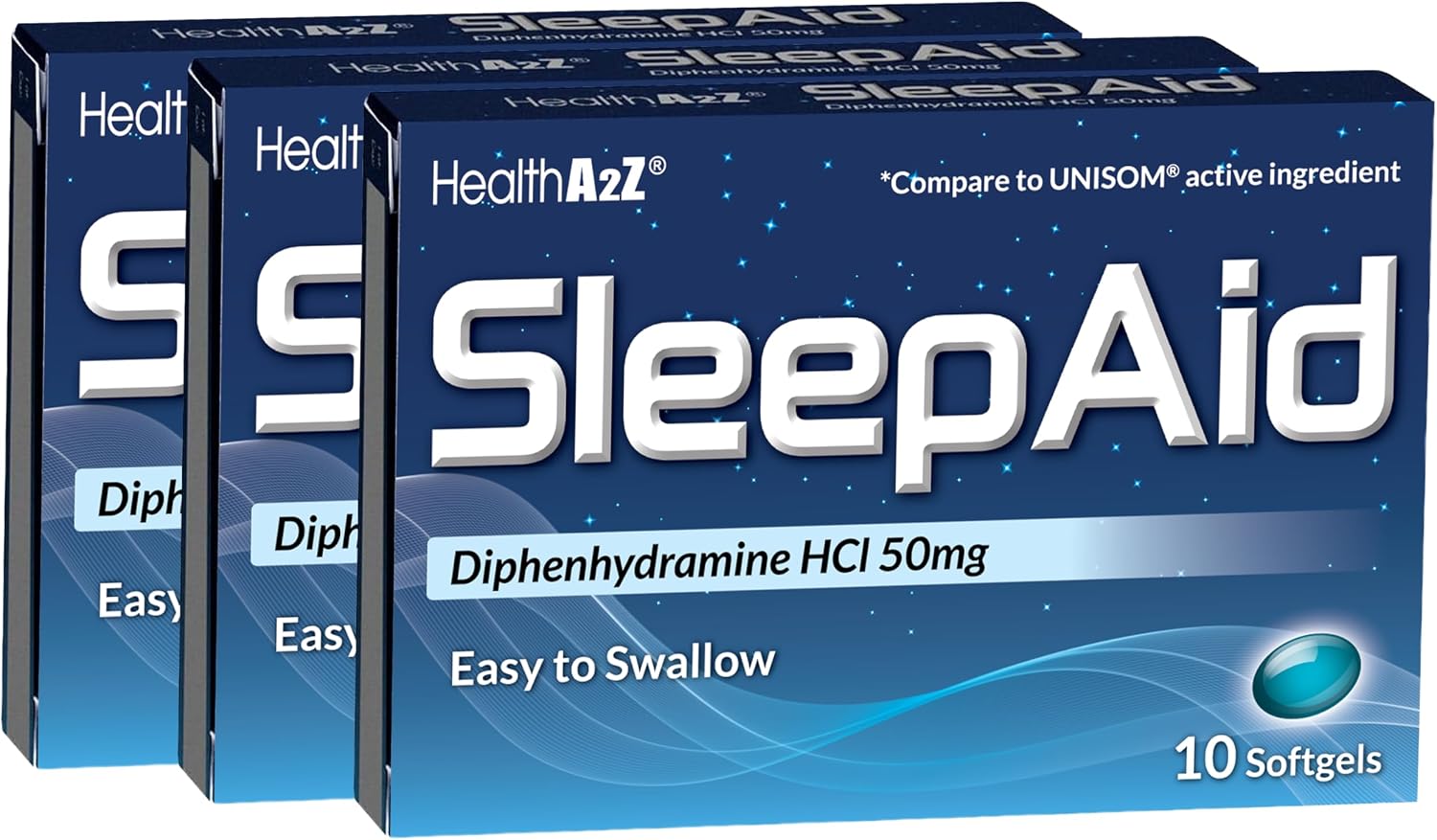 HealthA2Z® Sleep Aid Diphenhydramine 50mg, 30 Softgels (Pack of 3)