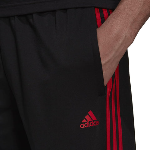 Adidas Mens Essentials Fleece Open Hem 3-Stripes Pants