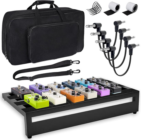 Guitar Pedal Board Aluminum Alloy pedalboards 19.7x11.4x3.93"