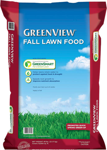GreenView Fall Lawn Food, Lawn Fertilizer, 48 lb Bag - Covers 15000 Sq. Ft.