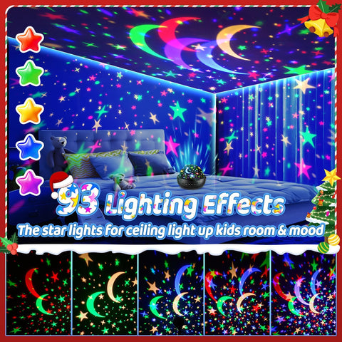 Night Light for Kids, 93 Lighting+3 Films Star Projector, Gift for 3-5