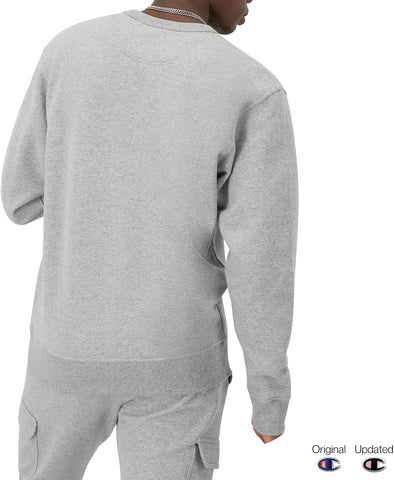 Champion Men's Crewneck Fleece Sweatshirt, Standard Fit, Midweight, Script Logo, Available in Regular and Big & Tall