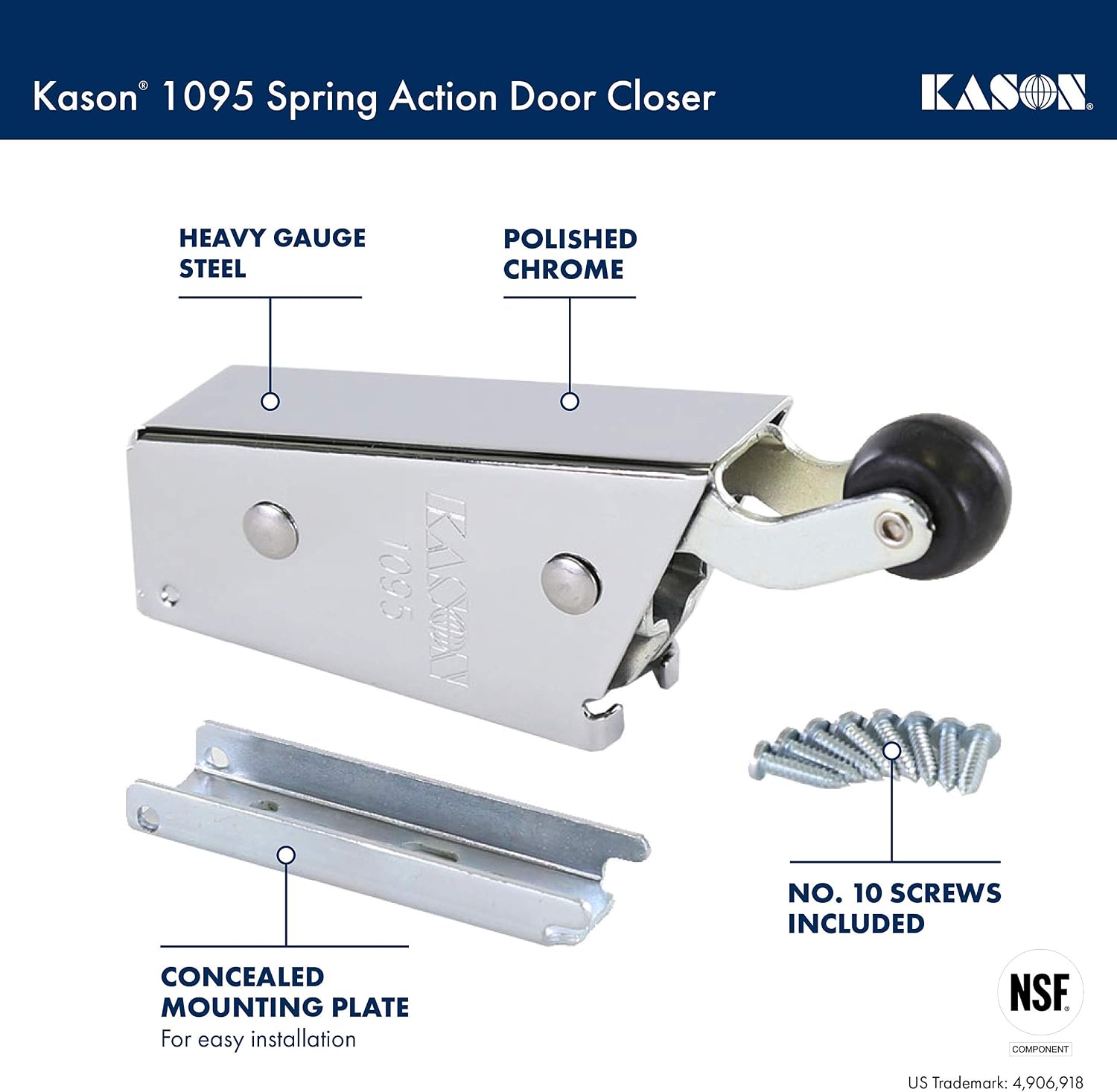 Kason 1095 Spring Action Door Closer, 11095000013