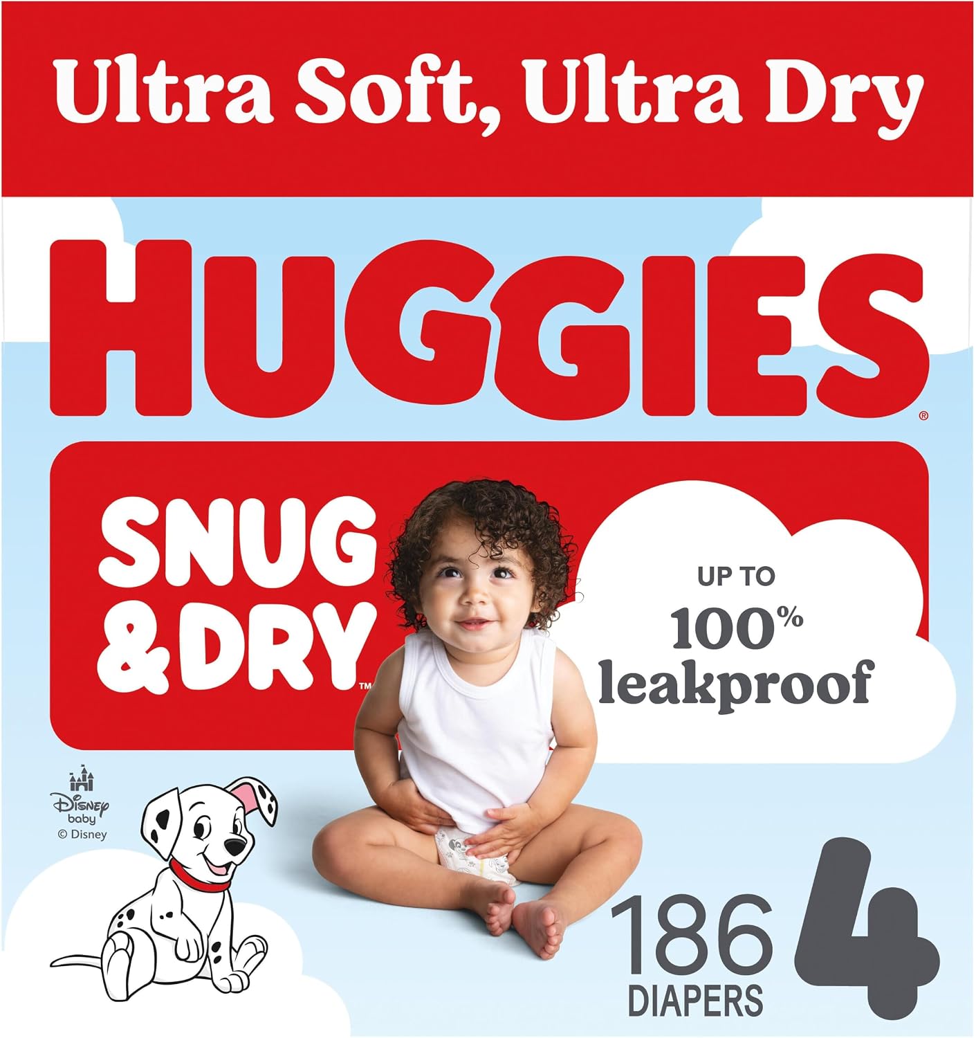 Huggies Snug & Dry Diapers Size 4, 186 Count