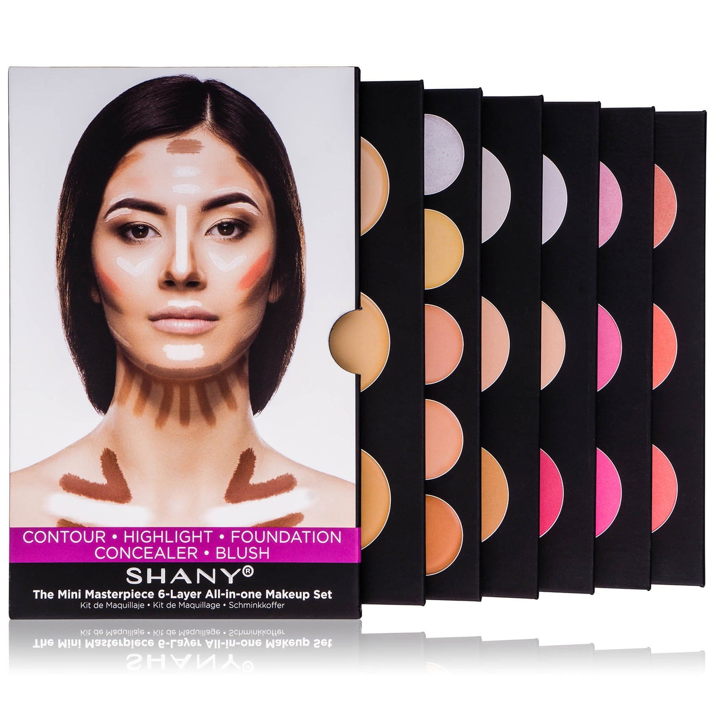 SHANY The Mini Masterpiece 6 Layers Foundation, Concealer, Camouflage, Contour, Blush Palette