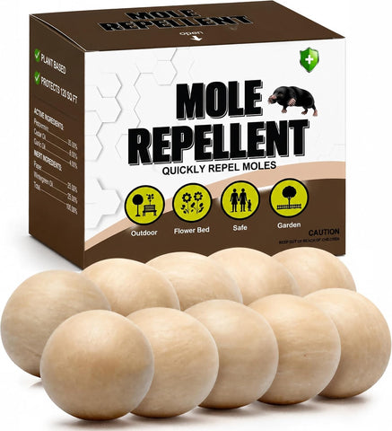 Mole Repellent, Gopher Repellent, Groundhog and Vole Repellant 10P