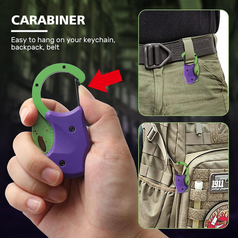 Small Pocket Knife Gift for Men,1.34''Blade Keychain Knife,Cool Folding Knife Box Cutter，Mini EDC Knives for Everyday Carry,Small Gift for Women Men （Purple & Green）