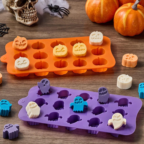 JOERSH Halloween Chocolate Silicone Molds, 60 Cavities, 4Pcs