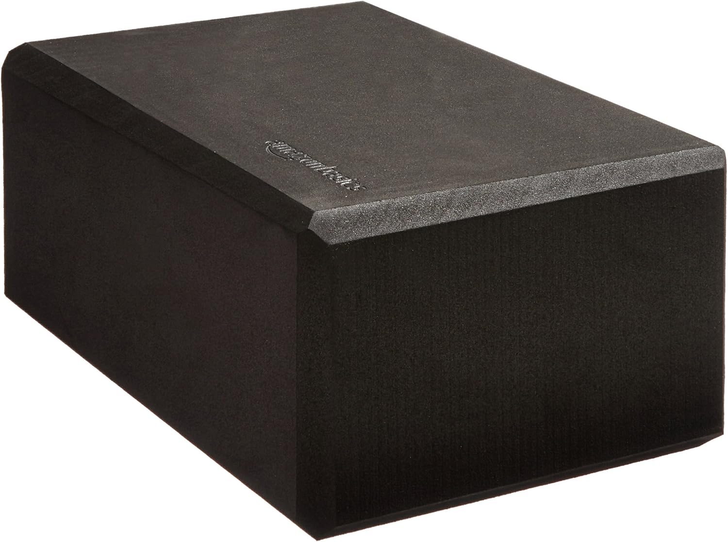 Amazon Basics Non-Slip Yoga Blocks, Set of 2, Deepen Poses, 4" x 9" x 6", Black