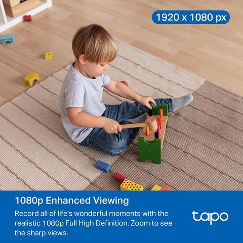 Tapo 1080p Pan/Tilt Security Camera for Baby Monitor, Pet Camera, C201