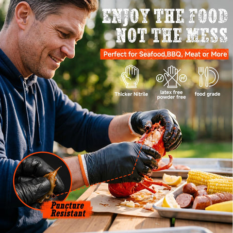 ANBOSON BBQ Gloves,Disposable BBQ Gloves Heat Resistant Cooking