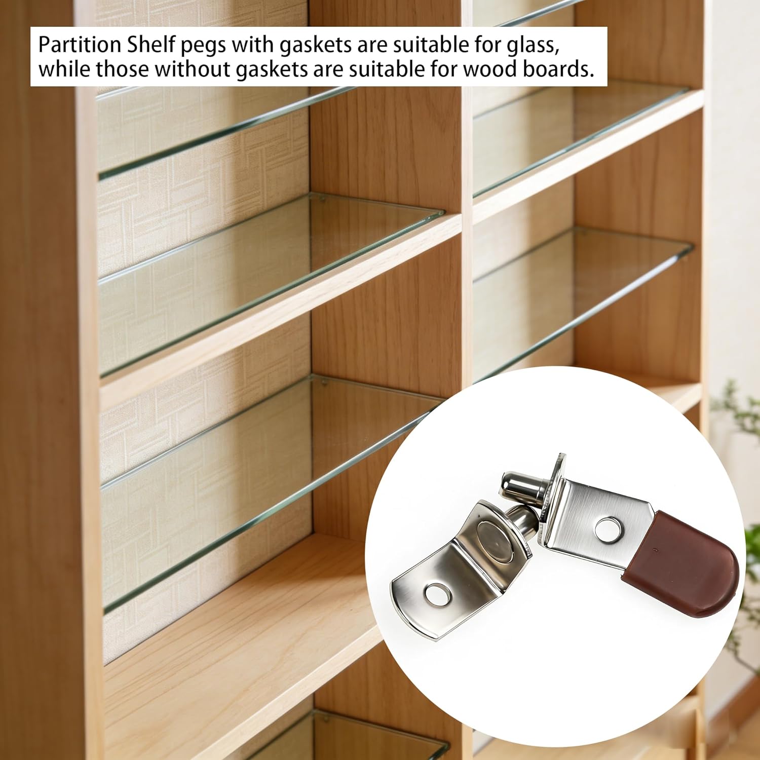 1/4 inch Cabinet Shelf pegs Support Shelf pins for Wood Shelving 30Pcs