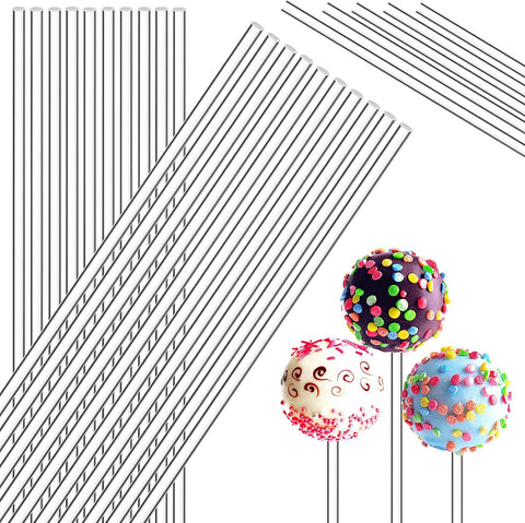 Zopeal 200 Pcs Acrylic Lollipop Stick Cake Pop Rod(6 x 0.12 Inches,Clear)