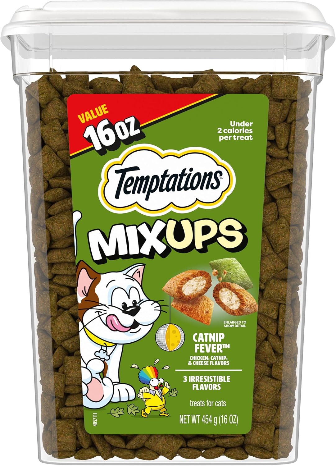 Temptations MixUps Crunchy and Soft Cat Treats, Catnip Fever, 16 oz