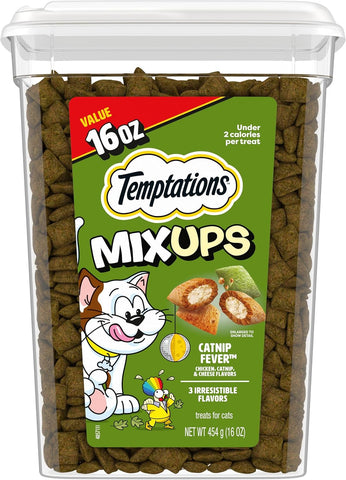 Temptations MixUps Crunchy and Soft Cat Treats, Catnip Fever, 16 oz