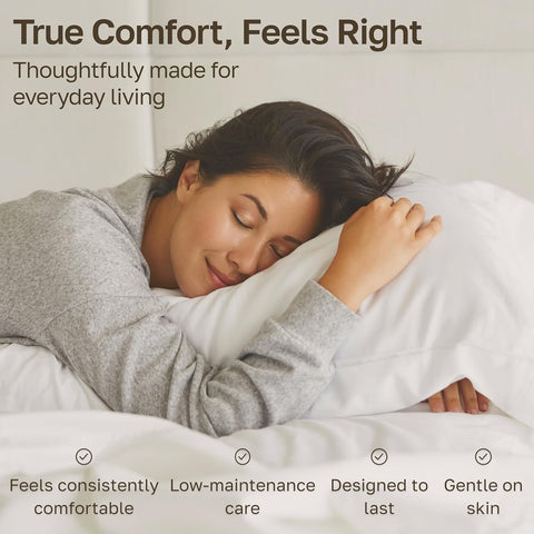 California Design Den Luxury 600 Thread Count Queen Sheets Set,Bright White