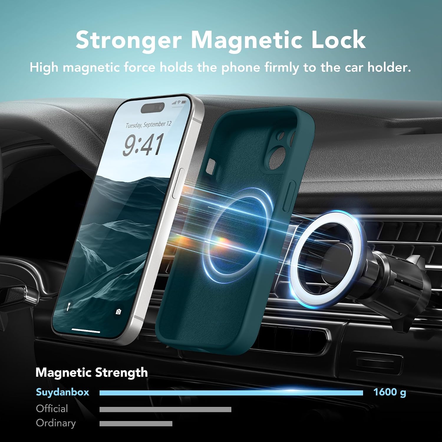 Magnetic for iPhone 13 Case Silicone Deep Blue