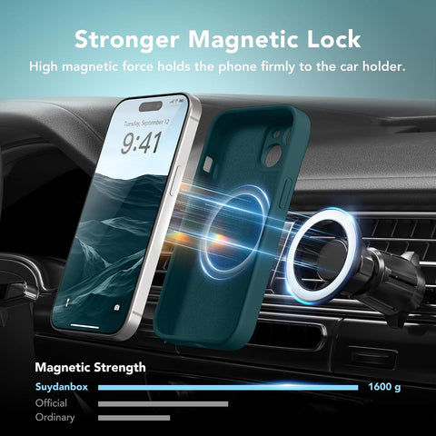 Magnetic for iPhone 13 Case Silicone Deep Blue