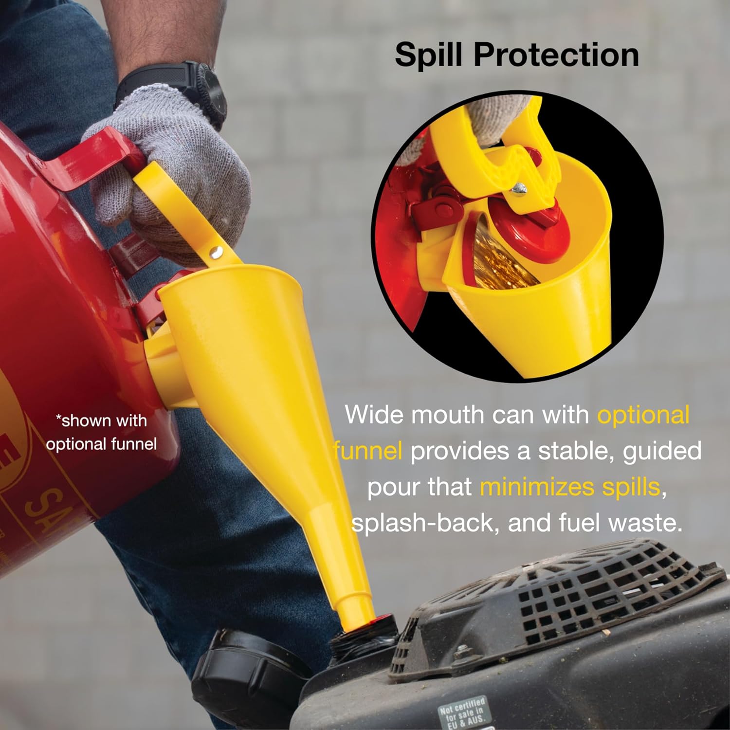Eagle 5 Gallon Type I Red Safety Gas Can for Gasoline